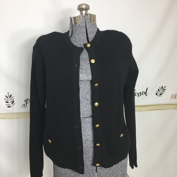 CHINAWEAR Black sweater /button closure - Picture 2 of 8